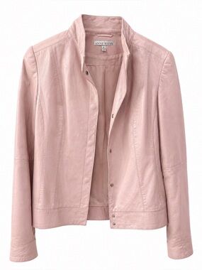 ✨ Anne Klein Blush Leather Jacket ✨